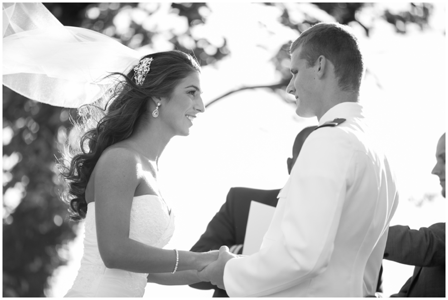 Chesapeake Bay Beach Club Wedding Photographer - Waterfront Wedding Ceremony Photographer - Chesapeake Bay Sunset Ceremony