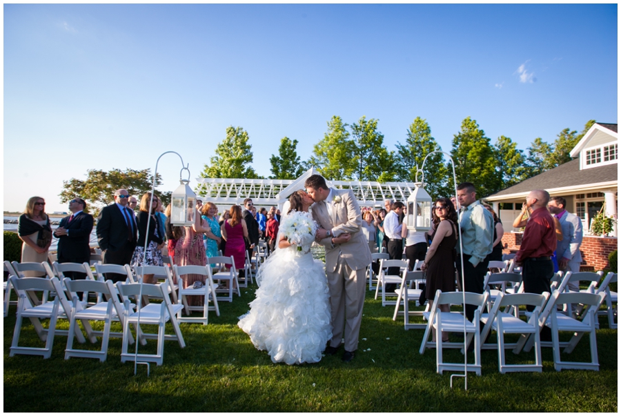 Beach Club Wedding Ceremony - Waterfront Outdoor Ceremony