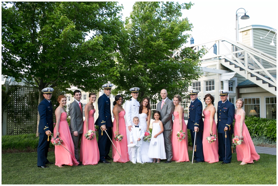 Waterfront Wedding Photographer - Chesapeake Bay Wedding Party Photograph