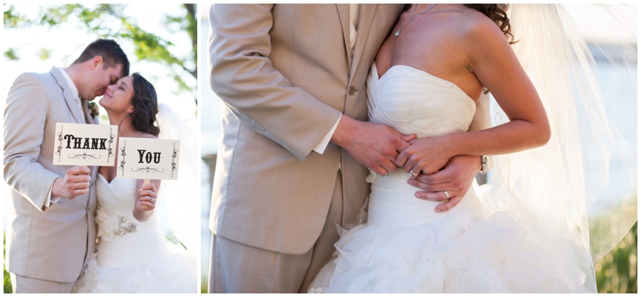 Chesapeake Bay Wedding photographer - Waterfront Sunset Bride and groom photo