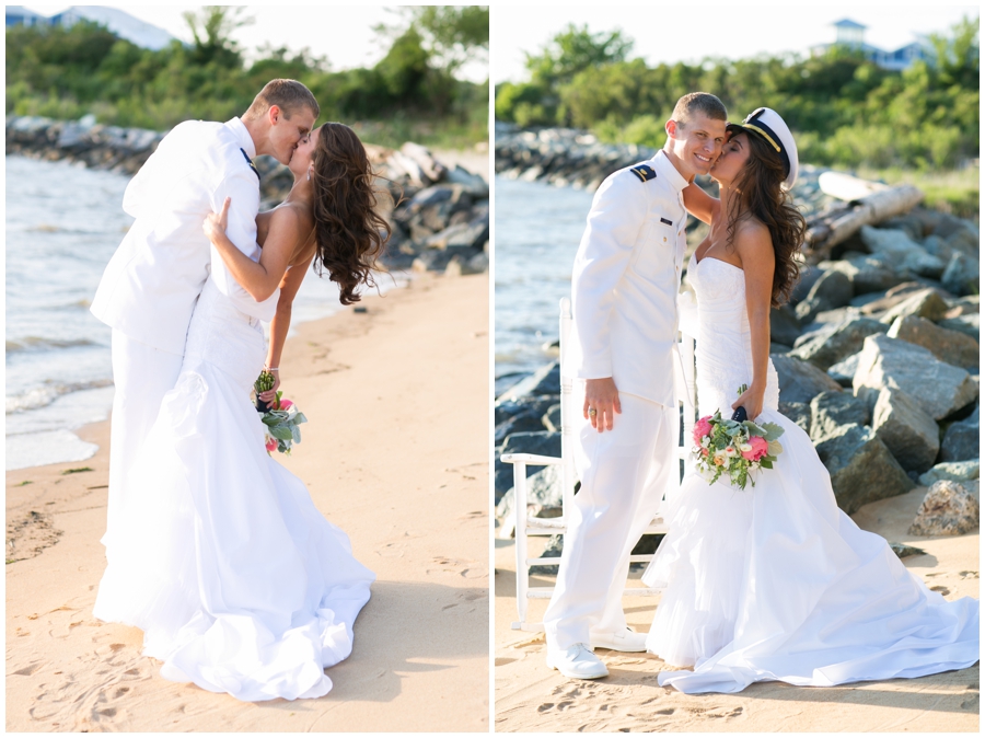 Beach Waterfront Wedding Photography - Local Color Flowers - Chesapeake Bay Beach Club Wedding Photographer