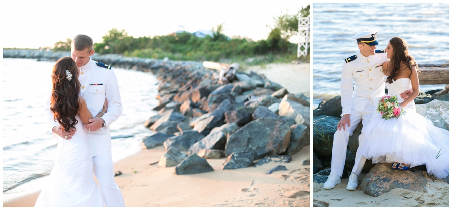 Beach Waterfront Wedding Photography - Local Color Flowers - Chesapeake Bay Beach Club Wedding Photographer