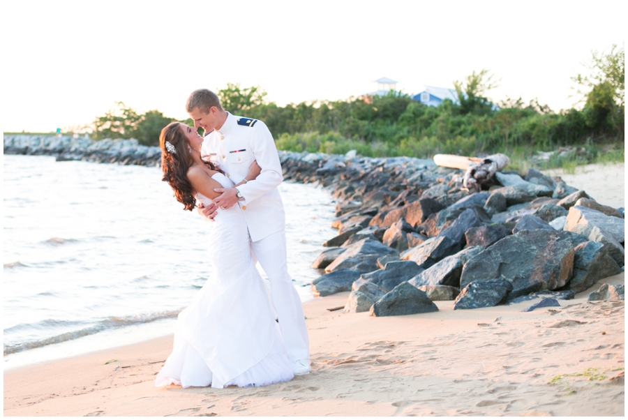 Beach Waterfront Wedding Photography - Chesapeake Bay Beach Club Wedding Photographer