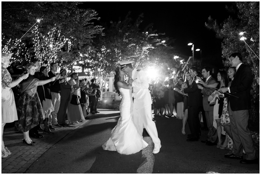 Tavern Ballroom Wedding Sparkler Exit Photographs - Chesapeake Bay Beach Club Wedding Sparkler Photographer