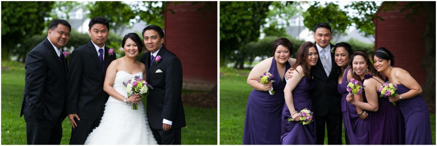 Swan Harbor Farm Wedding Photographer - Purple bridesmaid dress