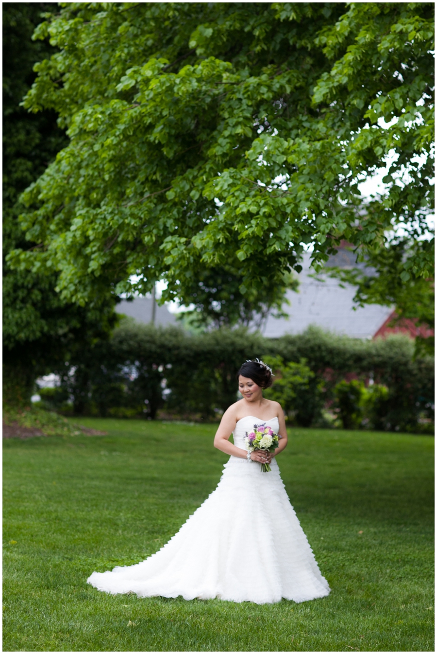 Chic Farm Wedding Photograph - Swan Harbor Farm Bridal Portrait