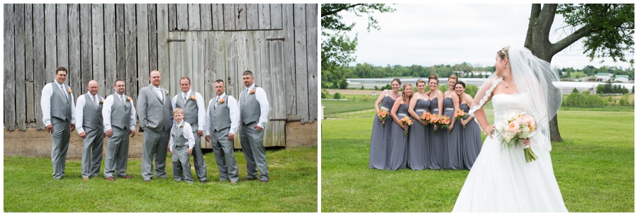 Spring Farm Wedding Party Portrait - Davidsonville Farm Wedding Photographer