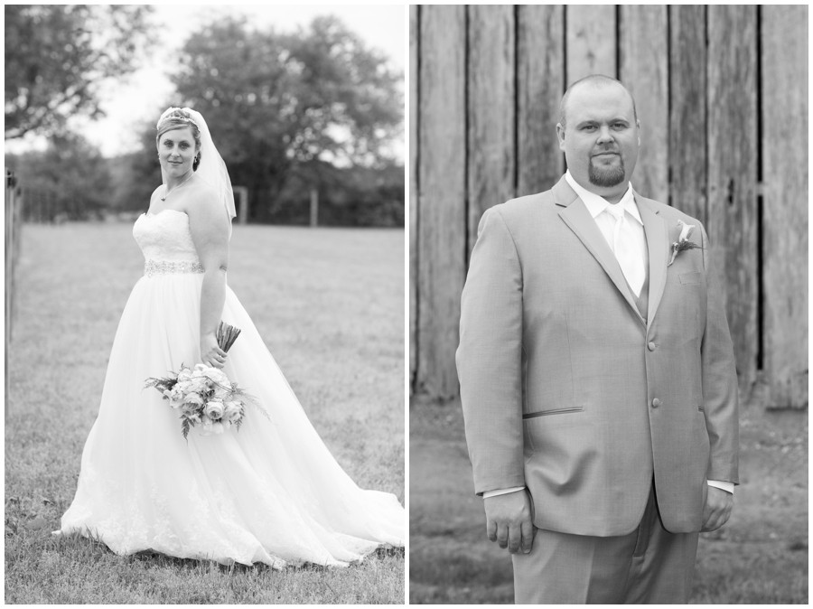 Spring Farm cowgirl Bride and groom Portrait - Davidsonville Farm Wedding Photographer