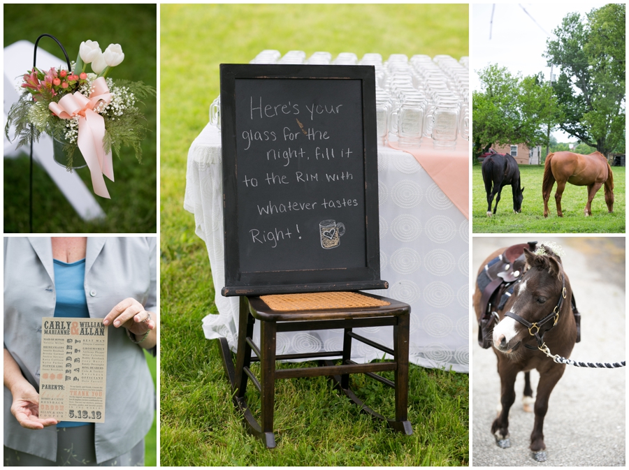 Spring Farm country wedding details - Davidsonville Rustic Farm Wedding Photographer