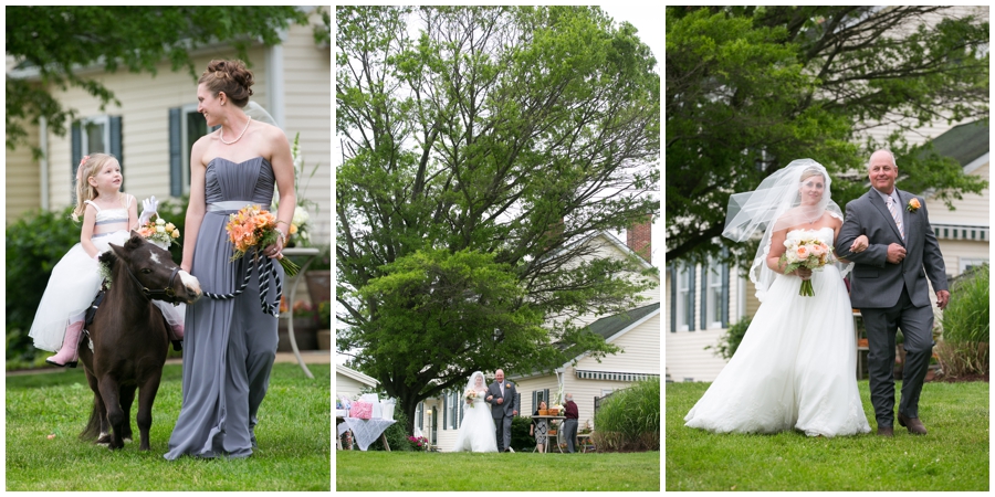 Spring Farm country wedding ceremony - Davidsonville Rustic Farm Wedding Photographer