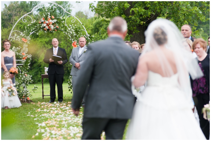 Spring Farm country wedding ceremony - Davidsonville Country Farm Wedding Photographer