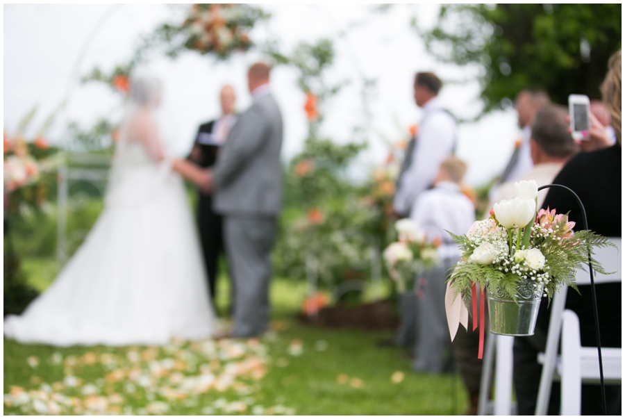 Spring Farm country wedding ceremony - Davidsonville Country Farm Wedding Photographer