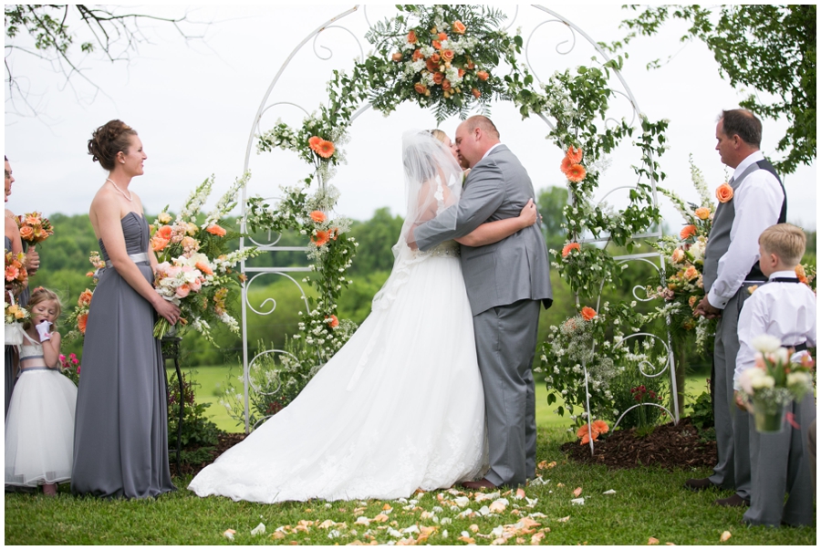 Spring Farm country wedding ceremony - Davidsonville Country Farm Wedding Photographer