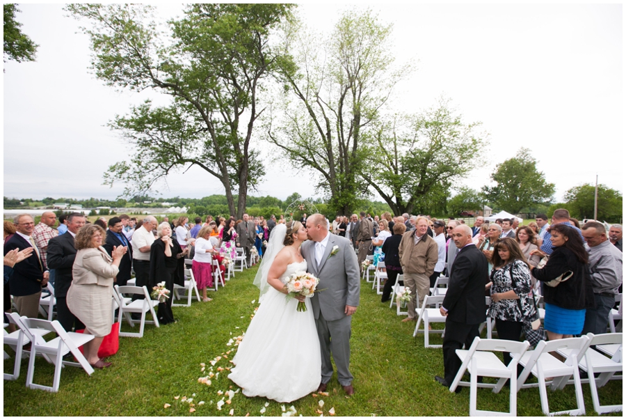 Spring Farm country wedding ceremony - Davidsonville Country Farm Wedding Photographer