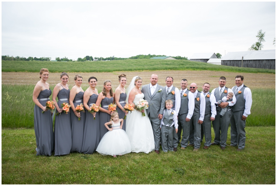 Rustic Farm wedding party photo - Davidsonville Country Farm Wedding Photographer