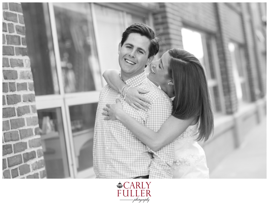 Black and white engagement photograph - Tide Point Engagement Photographer - Baltimore Waterfront Engagement Photograph