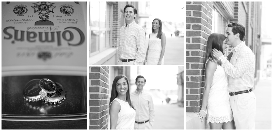 Tide Point Engagement Photographer - Baltimore Black and white Engagement Photographs