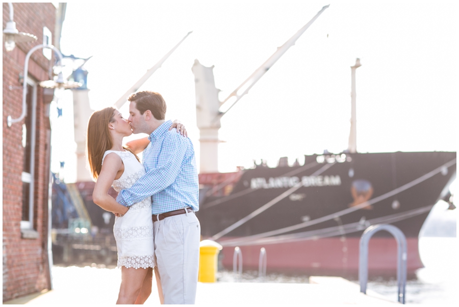 Tide Point Engagement Photographer - Baltimore Waterfront Engagement Photographs