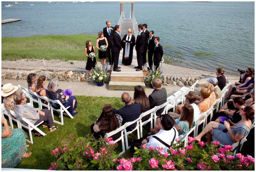 MA LGBT Wedding Photographer - HIngham MA waterfront outdoor ceremony