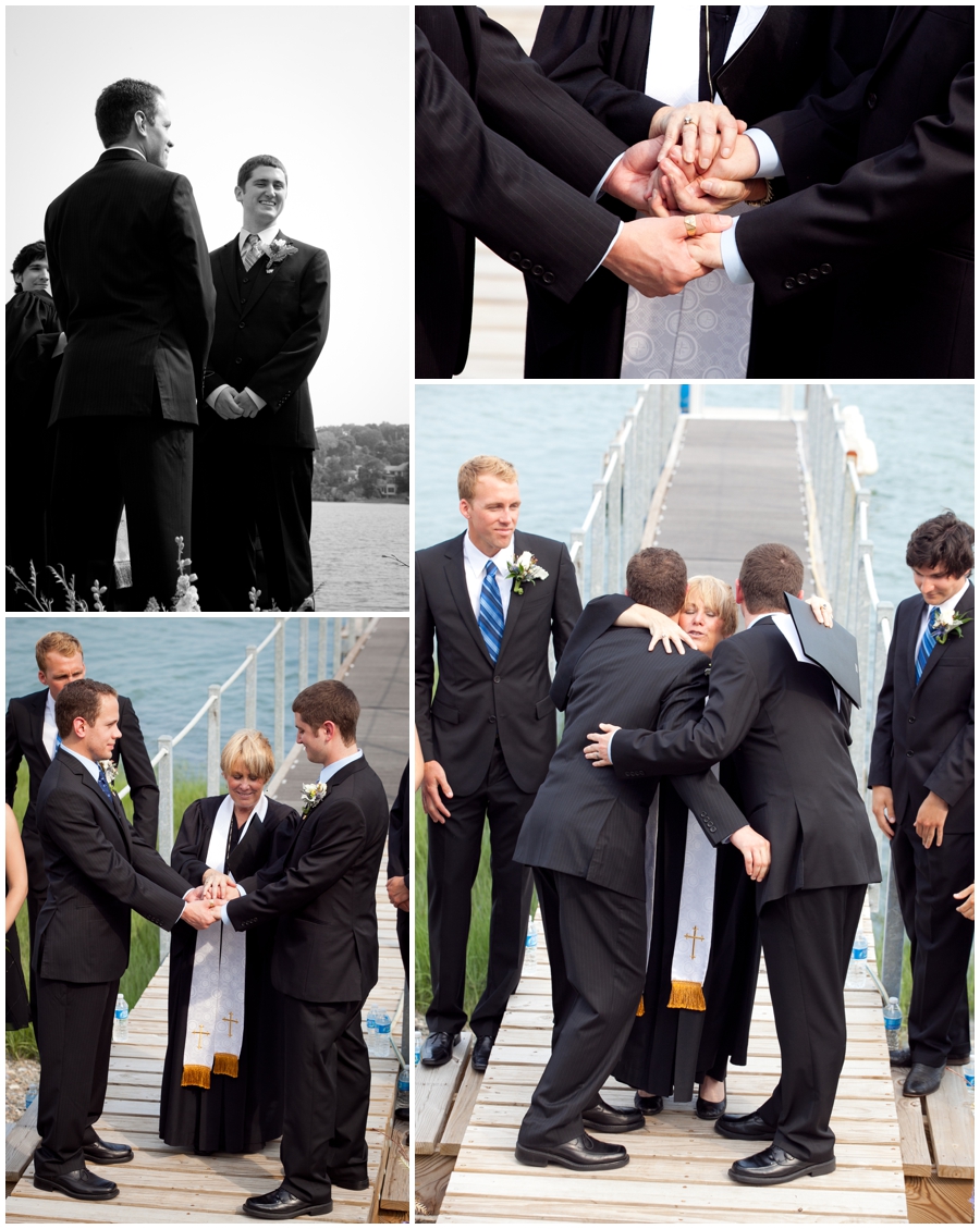 MA LGBT Wedding Photographer - HIngham MA waterfront outdoor ceremony