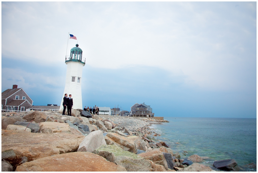 Scituate MA Lighthouse Wedding Photograph - MA LGBT Wedding Photographer