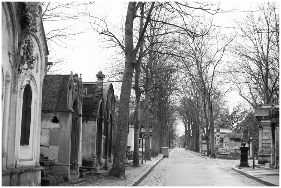 black and white cemetery photo