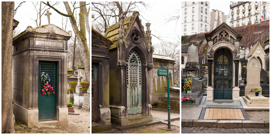 Graves in Cemetery Paris France Image