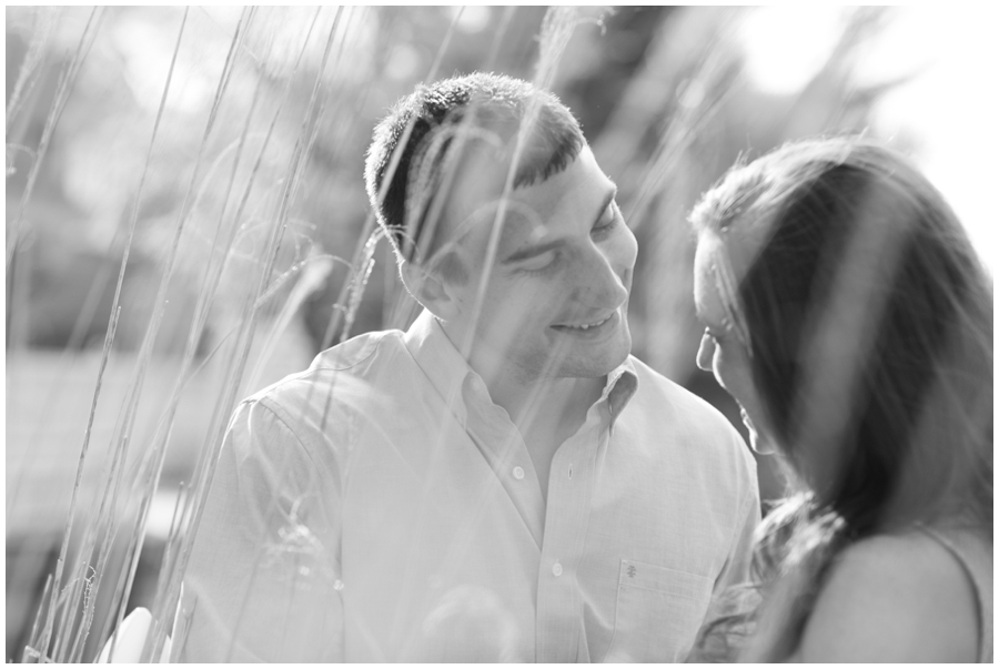 Ocean City Engagement Photograph - Black and white reeds - Ocean City Bus Station