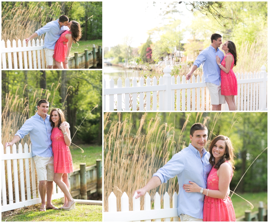 Ocean City Engagement Photograph - Coral Dress - ocean city inlet engagement photo