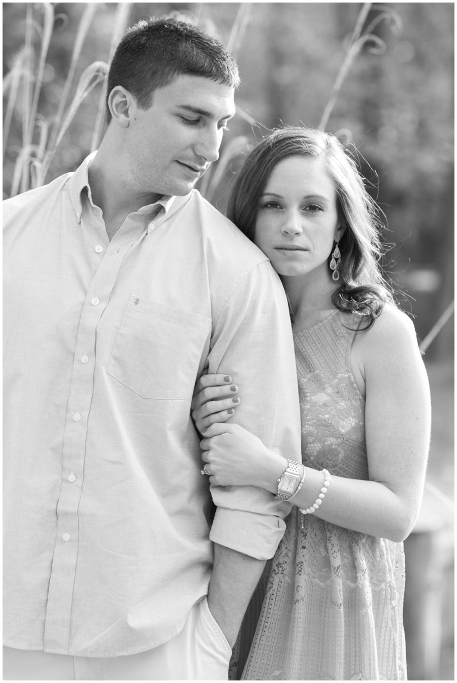 Ocean City Engagement Photograph - Coral Dress - ocean city inlet engagement photo