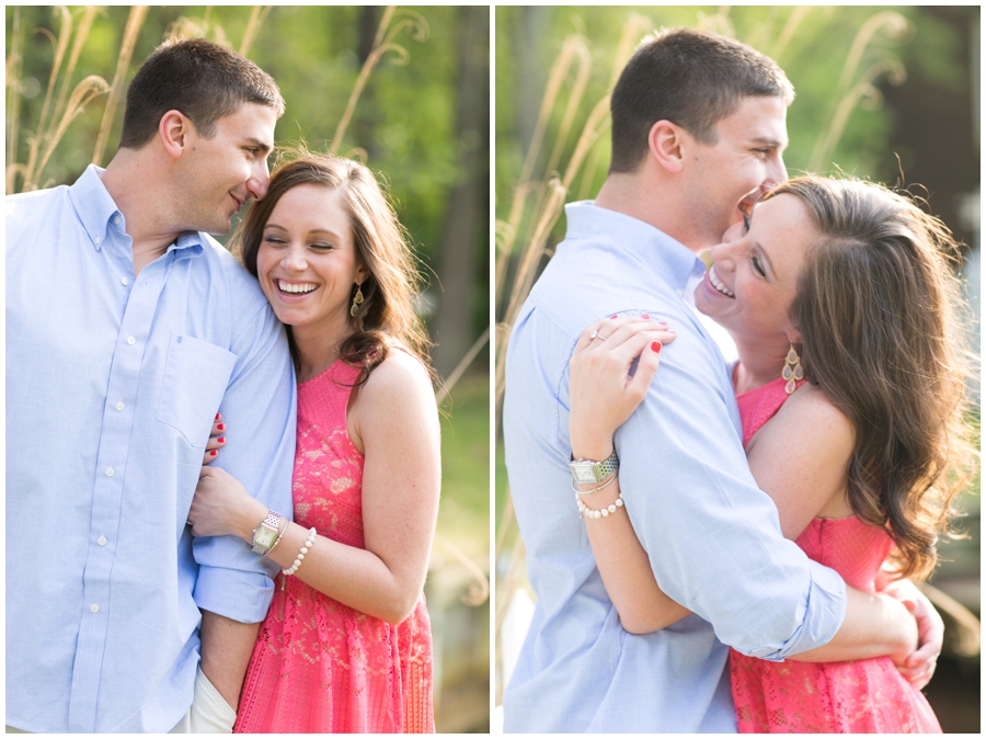 Ocean City Engagement Photograph - Coral Dress -lifestyle candid engagement photo