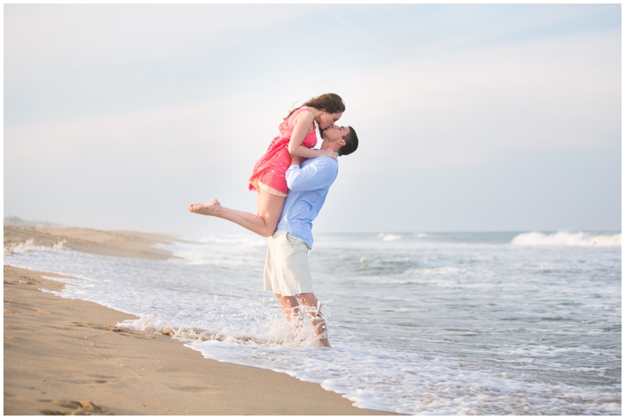 Ocean City Engagement Photographer - Epic Beach lifestyle engagement photograph