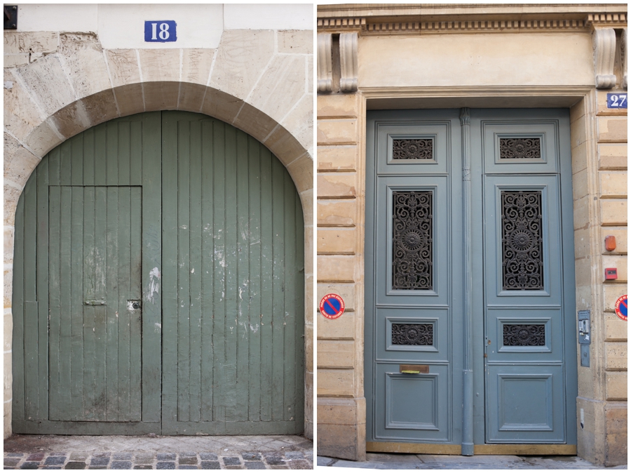 Parisian Blue and green Door Series - Photographer In Paris