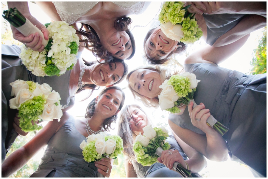 Fall Bridal Party photograph - Grey bridesmaid dress