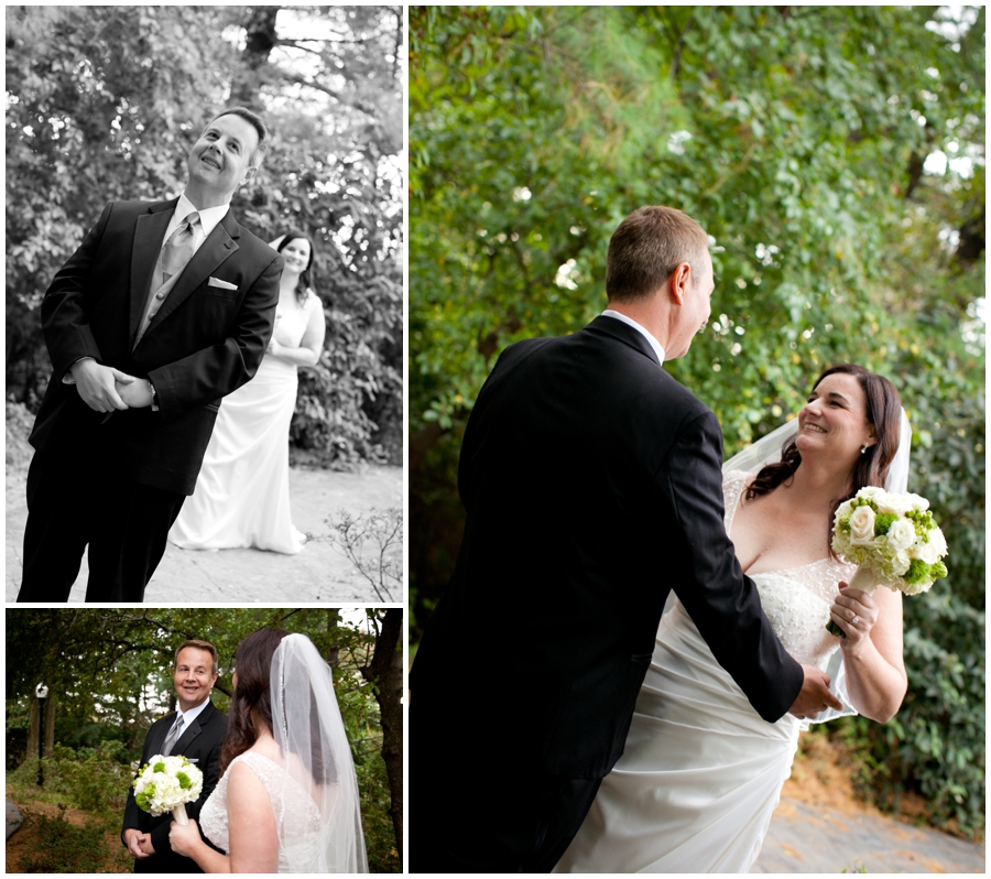 First Look Wedding Photograph - The Mansion at Strathmore Wedding Photographer