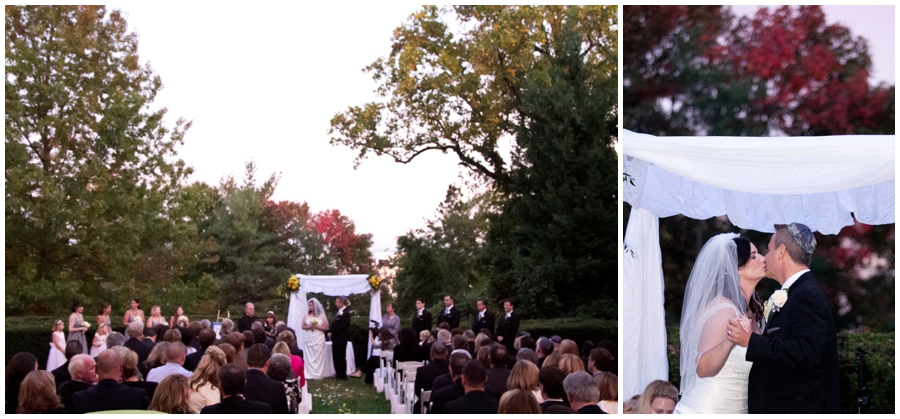 Wedding Ceremony Photograph - Fall Chuppa - The Mansion at Strathmore Wedding Photographer