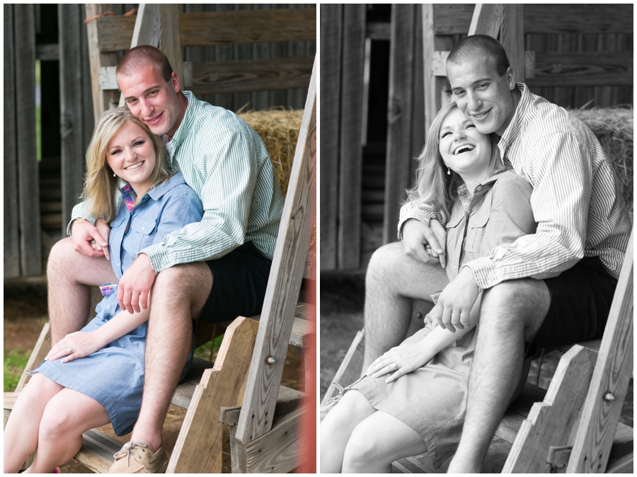 Maryland Agricultural History Engagement session - Barn Engagement Photographer