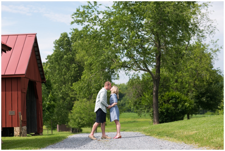 Maryland Agricultural History Engagement Photo - Red Barn Engagement Photographer