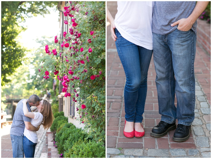 Georgetown Canal Engagement Photographs - Red shoes Engagement Photographs