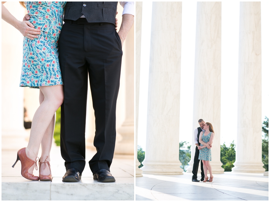 DC Monument Engagement Photographs - Love session at Jefferson memorial - Engagement Photographer