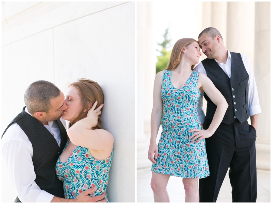 DC Monument Engagement Photographs - Love session at Jefferson memorial - Engagement Photographer