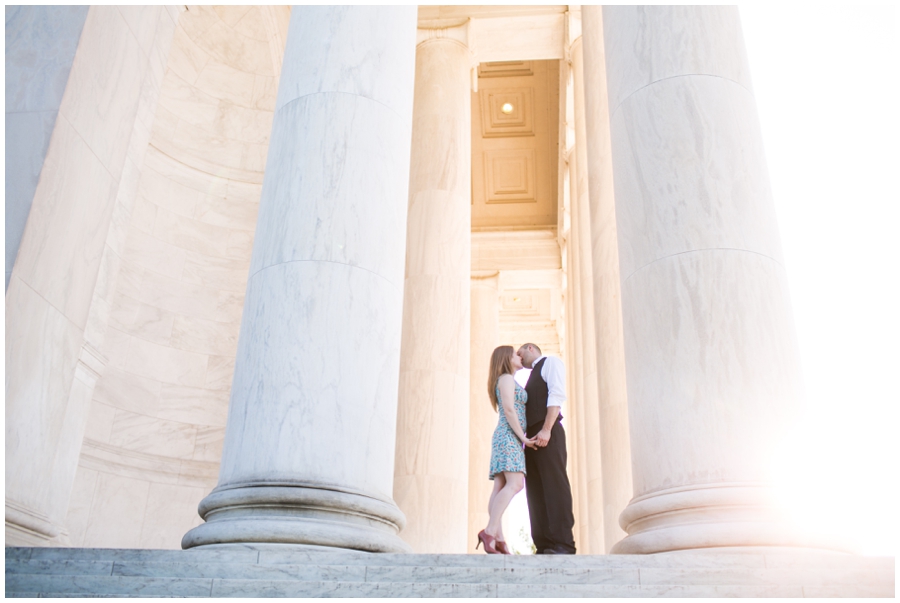 DC Monument Engagement Photographs - Love session at Jefferson memorial - Engagement Photographer