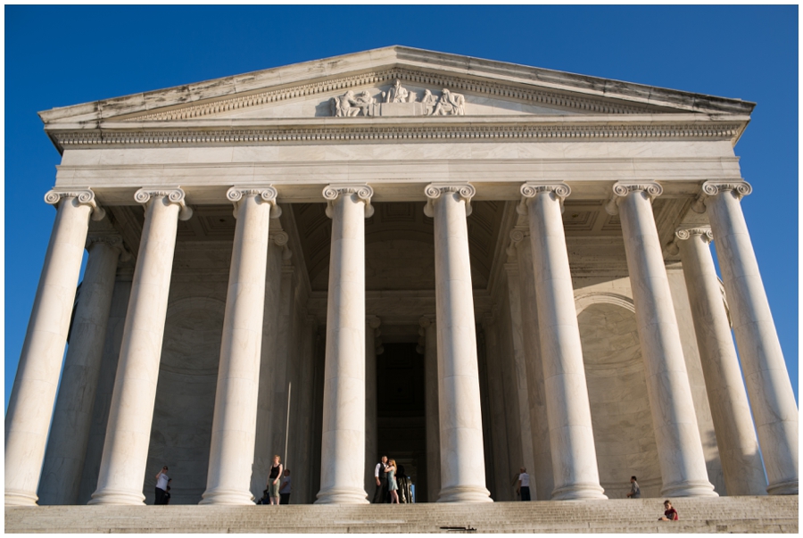 DC Monument Engagement Photographs - Love session at Jefferson memorial - Engagement Photographer