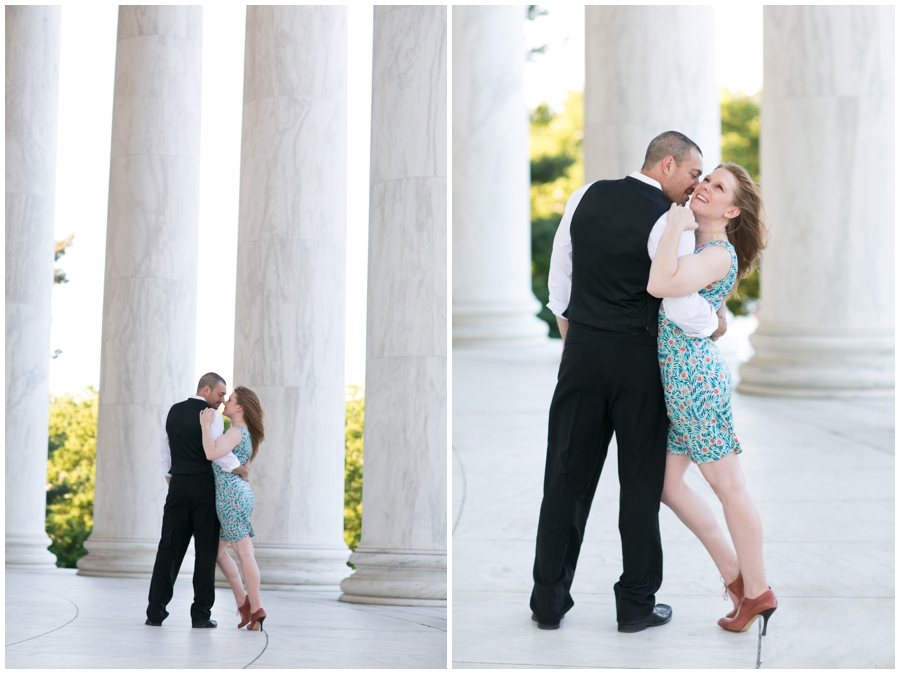 DC Monument Engagement Photographs - Epic Jefferson memorial Engagement Photographer