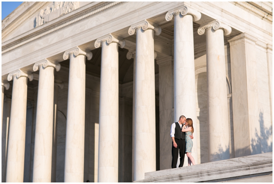 DC Monument Engagement Photographs - Epic Jefferson memorial Engagement Photographer