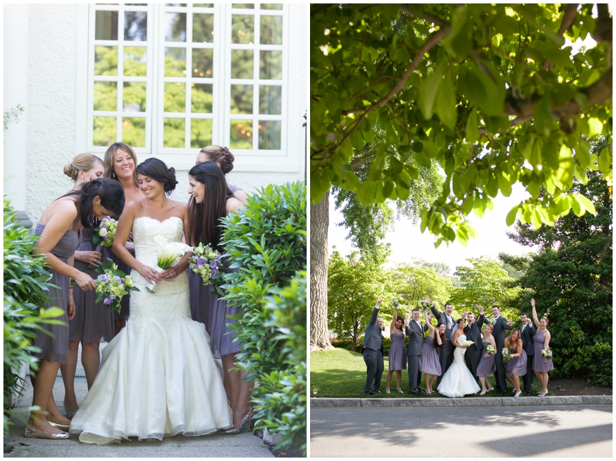 Columbia Country Club Wedding Bridal Portrait - purple bridesmaid dress - Chevy Chase Wedding Photographer