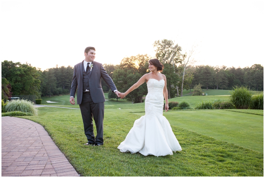 Columbia Country Club Wedding Photo - Married Couple sunset Photographs - Chevy Chase Mansion Wedding Photographer