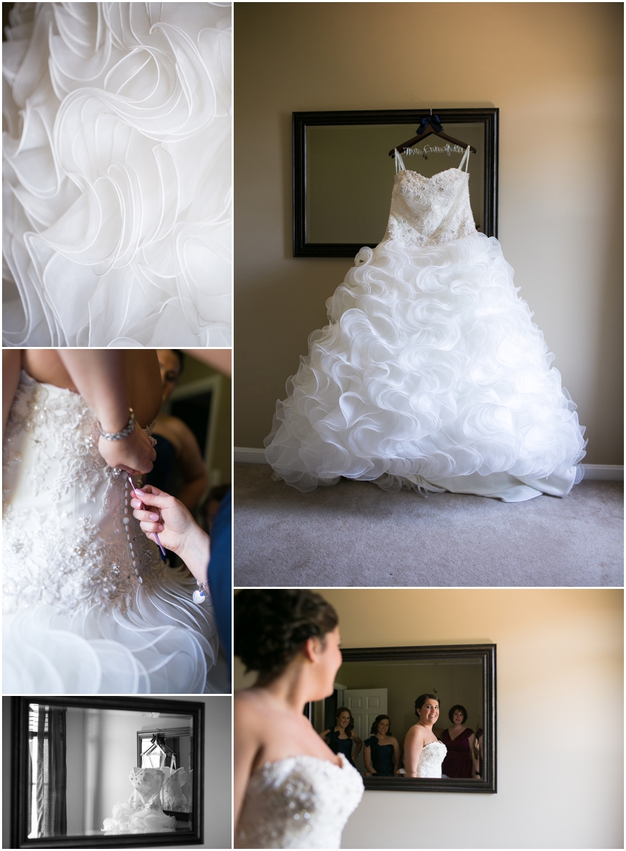 Justin Alexander Wedding Dress - Bel Air Wedding Photographer - Bridal Portrait Getting Ready