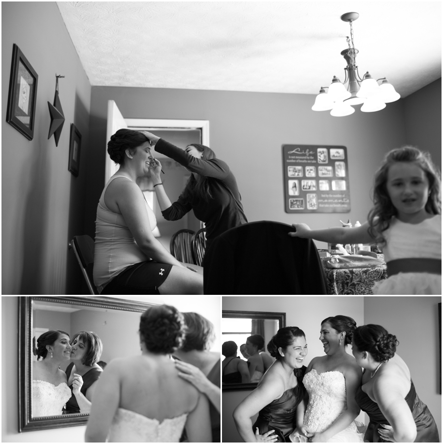 Justin Alexander Wedding Dress - Bel Air Wedding Photographer - Bridal Portrait Getting Ready