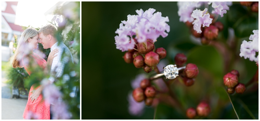 princess cut ring detail - Stevensville Engagement Photographer